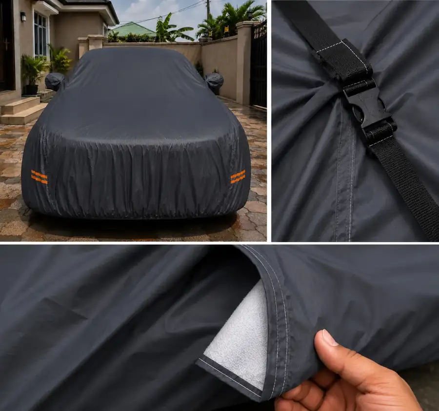 PLACEHOLDER — close-up of fastening strap and soft inner lining