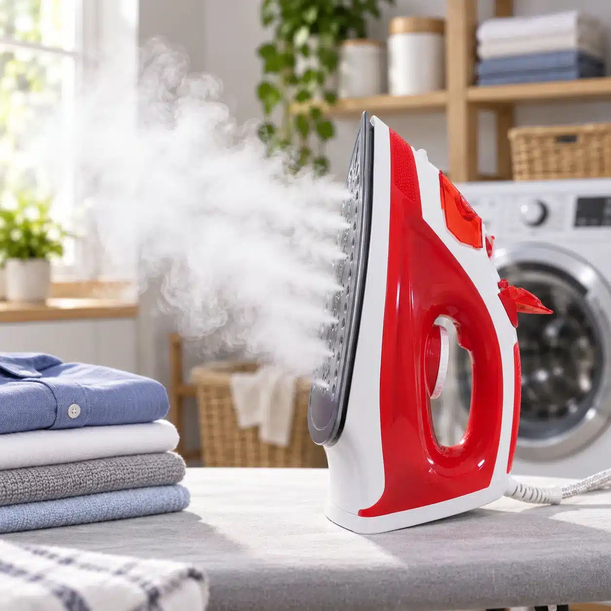 PLACEHOLDER Add: iron in use with steam visible